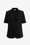Womens  Black Casual Short Sleeve Blazer 2