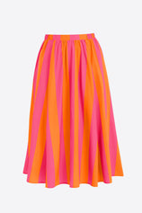 Womens Pink Summer Striped Maxi Skirts | CicyBell