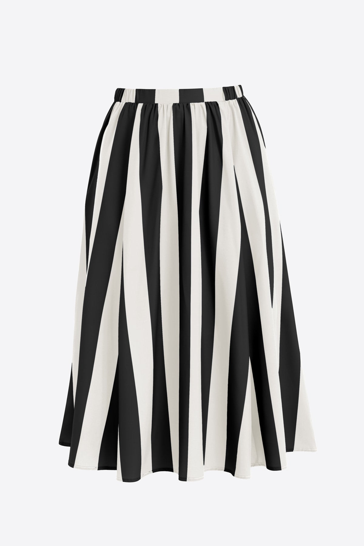 Womens  Black Summer Striped Maxi Skirts | CicyBell