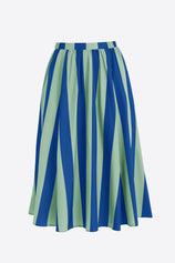 Womens Light Green Summer Striped Maxi Skirts | CicyBell
