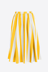 Womens Yellow Summer Striped Maxi Skirts | CicyBell