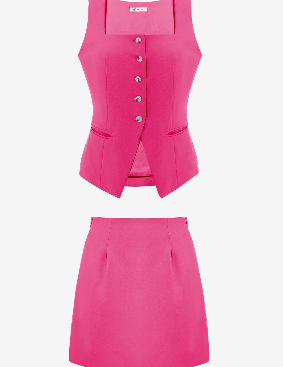 Womens Rose Red 2 Piece Outfits 2
