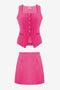 Womens Rose Red 2 Piece Outfits 2