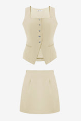 Womens Beige 2 Piece Outfits 1