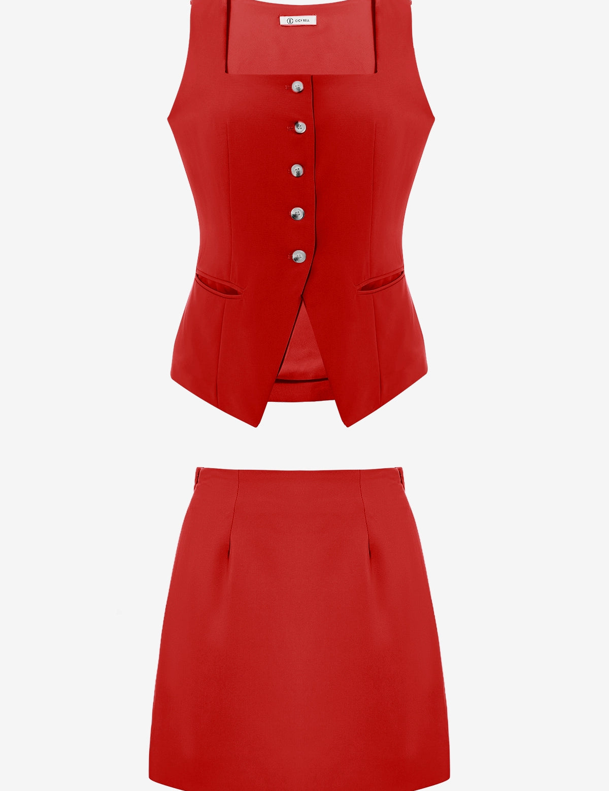 Womens Red 2 Piece Outfits 2
