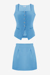 Womens Sky Blue 2 Piece Outfits 2