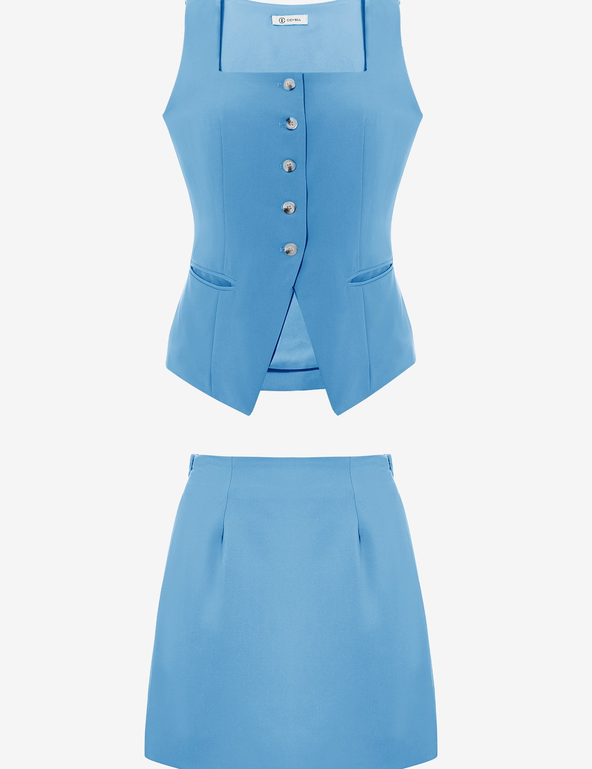 Womens Sky Blue 2 Piece Outfits 2