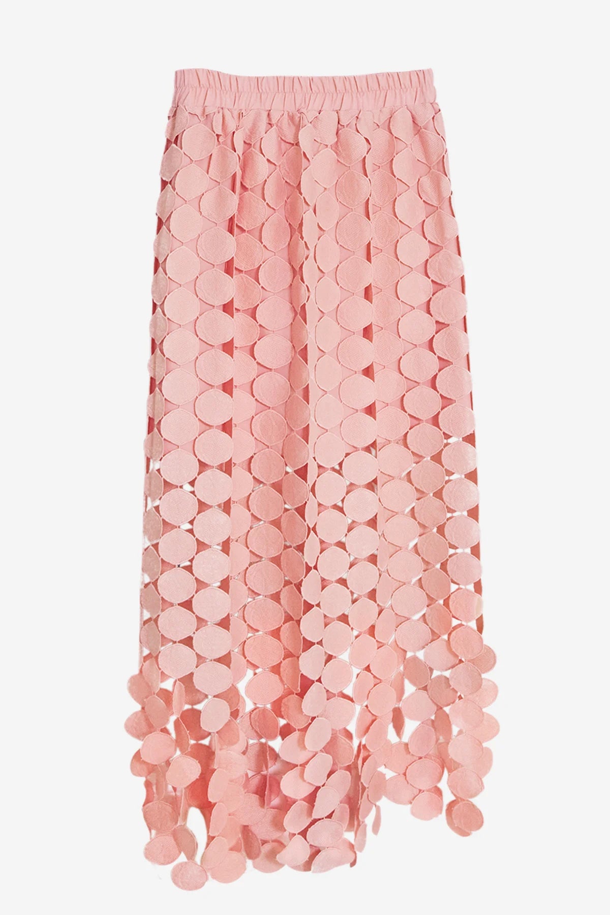 Cicy Bell Womens Light Pink Hollow Out Maxi Skirts