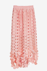 Cicy Bell Womens Light Pink Hollow Out Maxi Skirts