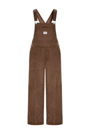 Cicy Bell Womens Coffee Corduroy Bib Overalls