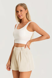 Womens Apricot High Waisted Shorts | CicyBell