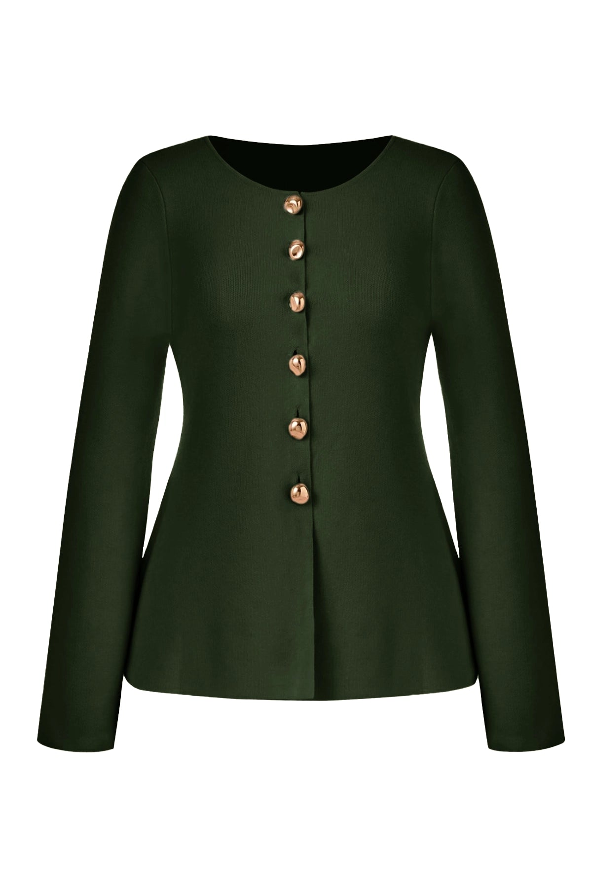 Womens Army Green Button Up Cardigan Sweaters 3