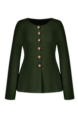 Womens Army Green Button Up Cardigan Sweaters 3