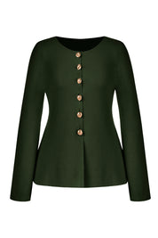 Womens Army Green Button Up Cardigan Sweaters 3