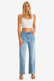 Womens BabyBlue Wide Leg Jeans