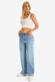 Womens BabyBlue Baggy Fit Jeans