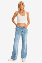 Womens BabyBlue High-Waisted Jeans