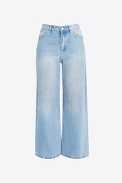 Womens Baby Blue High Waisted Baggy Jeans | CicyBell