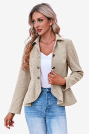 Women Beige  Elegant Blazer 1