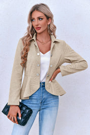 Women Beige  Elegant Blazer | CicyBell