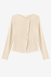 Womens Beige Long Sleeve Tops | CicyBell