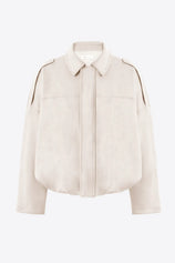 Womens Beige Bomber Jackets | CicyBell