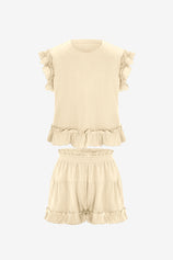 Womens Beige  Pajamas Lounge Sets | CicyBell