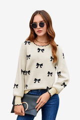 Womens Beige  Long Sleeve Sweater | CicyBell
