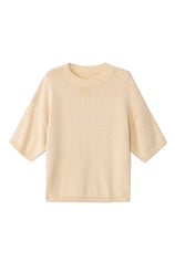 Womens Beige Half Sleeve Sweaters | CicyBell