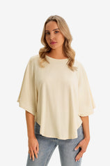 Womens Beige Summer Oversized T-shirts 1