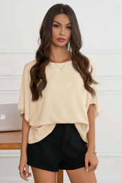 Womens Beige Oversized T Shirts 2