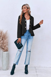Women Black Elegant Blazer 2