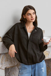 Womens Black Bomber Jackets 1