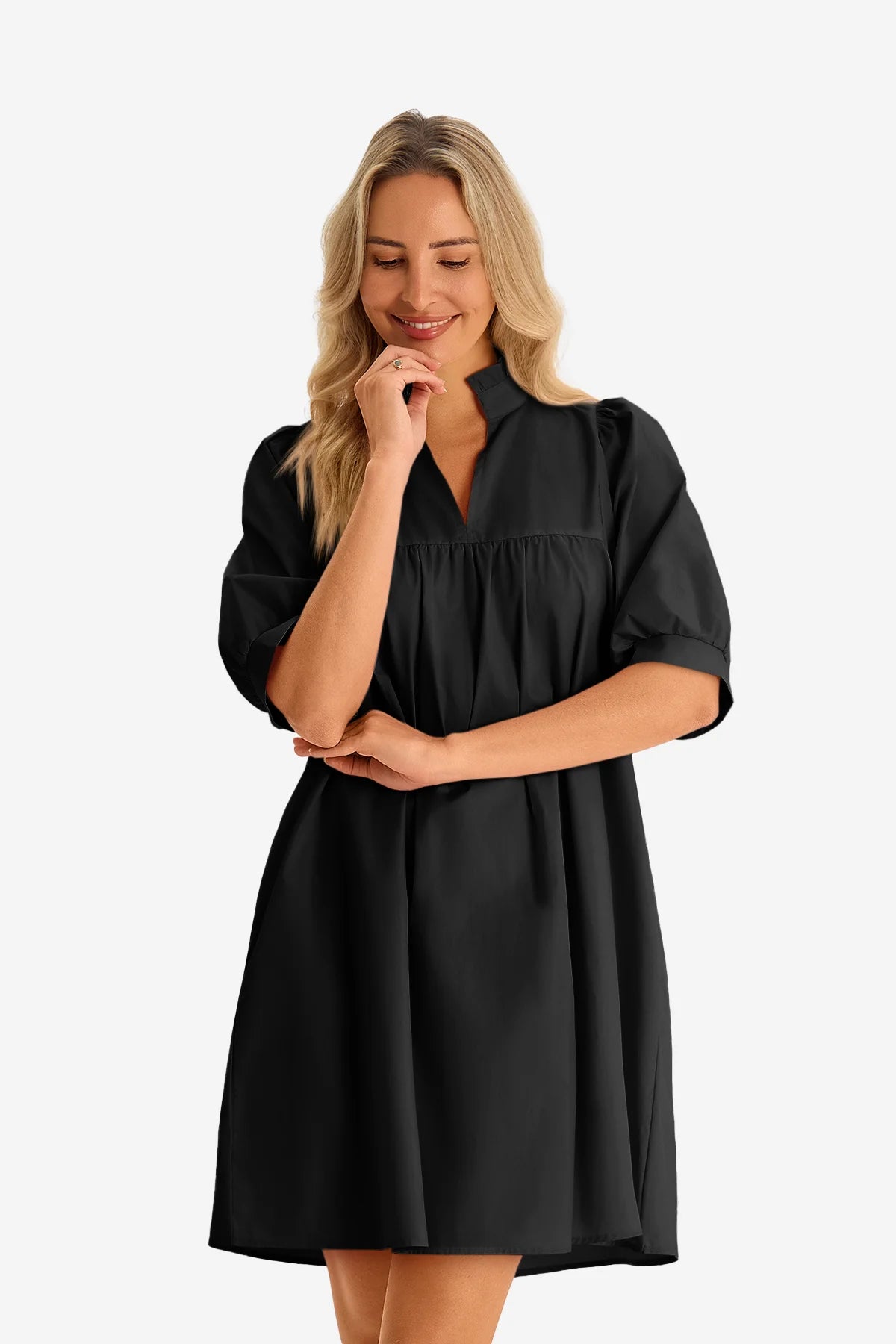 Womens  Black V Neck Dress | CicyBell