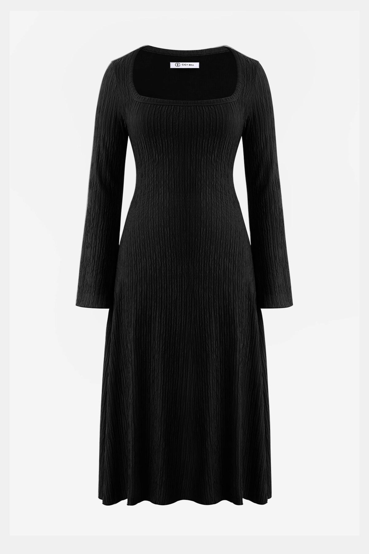 ladies black sweater dress Wtxue Long Sleeve Dress, Women's Ladies Loose V-Neck Mid Length Dress Knit Sweater PUllover, Black Midi Dress, Black XL
