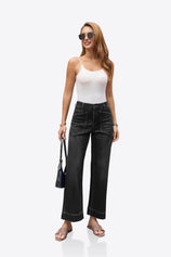 Womens Black High Waisted Jeans 1