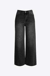 Womens Black High Waisted Baggy Jeans | CicyBell