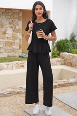 Womens  Black 2 Piece Outfits 