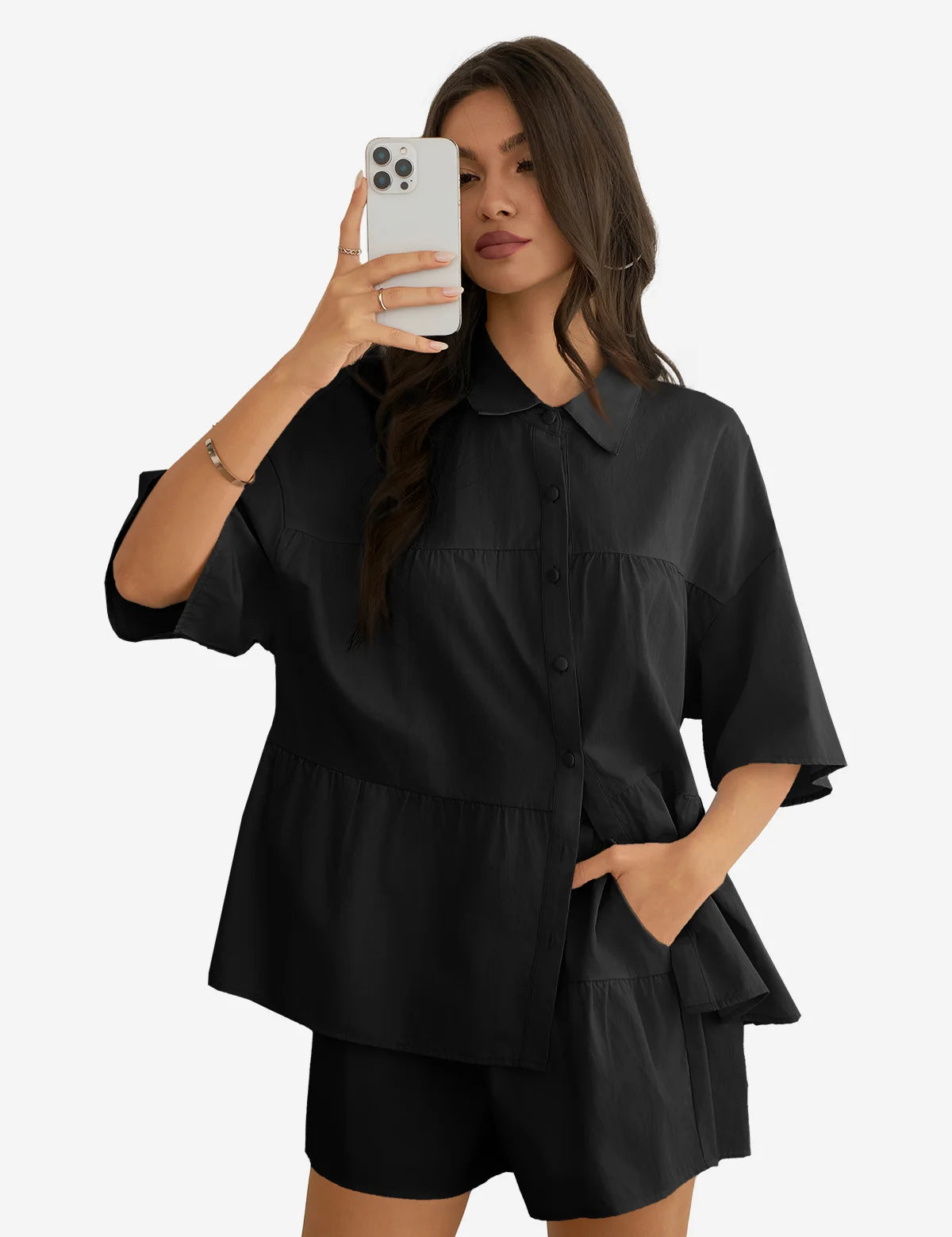 Womens Black 2 Piece Outfits 1