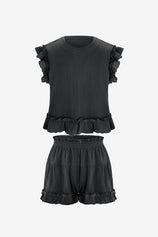 Womens  Black Pajamas Lounge Sets | CicyBell