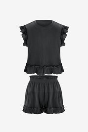 Womens  Black Pajamas Lounge Sets | CicyBell