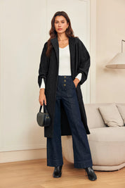 Womens Black Long Pea Coats | CicyBell