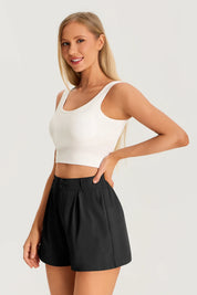 Womens  Black High Waisted Shorts | CicyBell