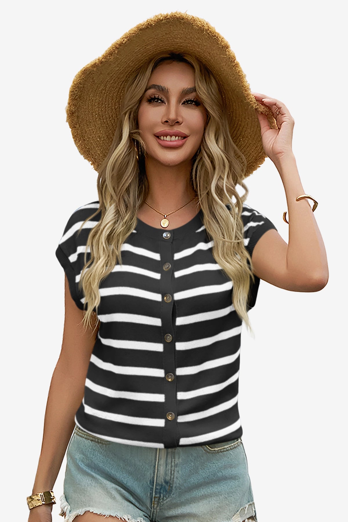 Womens Black Sweater Tops 1