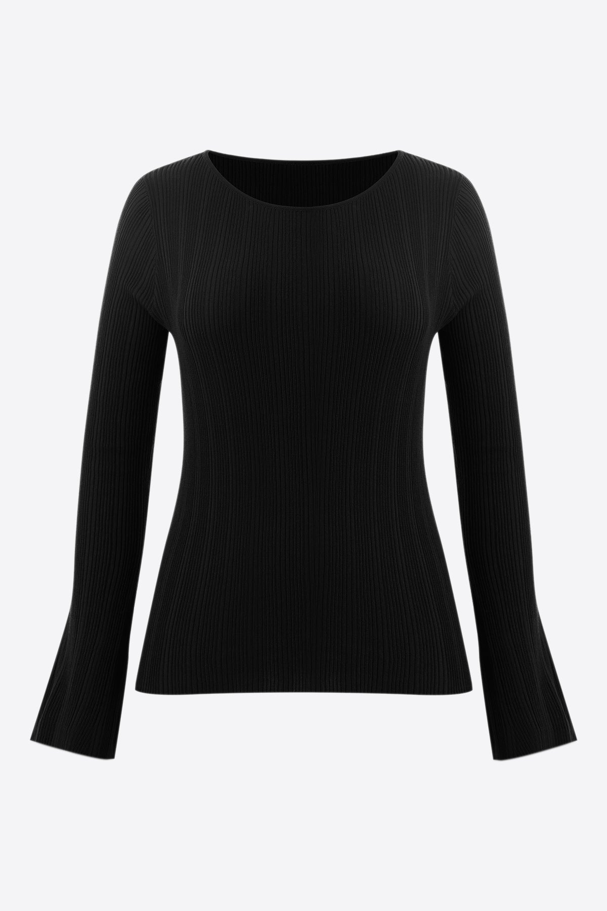 Womens Black Long Sleeve Knit Tops | CicyBell