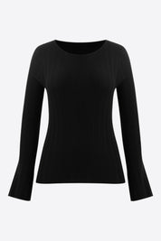 Womens Black Long Sleeve Knit Tops | CicyBell