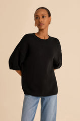 Womens Black Half Sleeve Sweaters | CicyBell