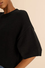 Womens Black Half Sleeve Sweaters | CicyBell