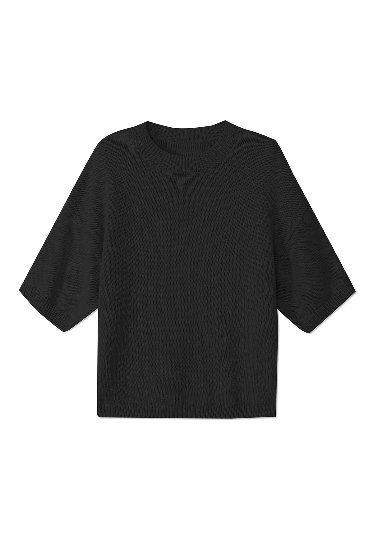Womens Black Half Sleeve Sweaters | CicyBell
