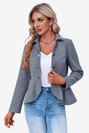 Women Blue Elegant Blazer 1